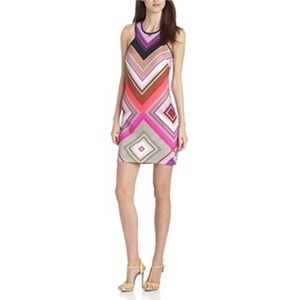 Trina Turk Geometric Print Tank Dress Racerback